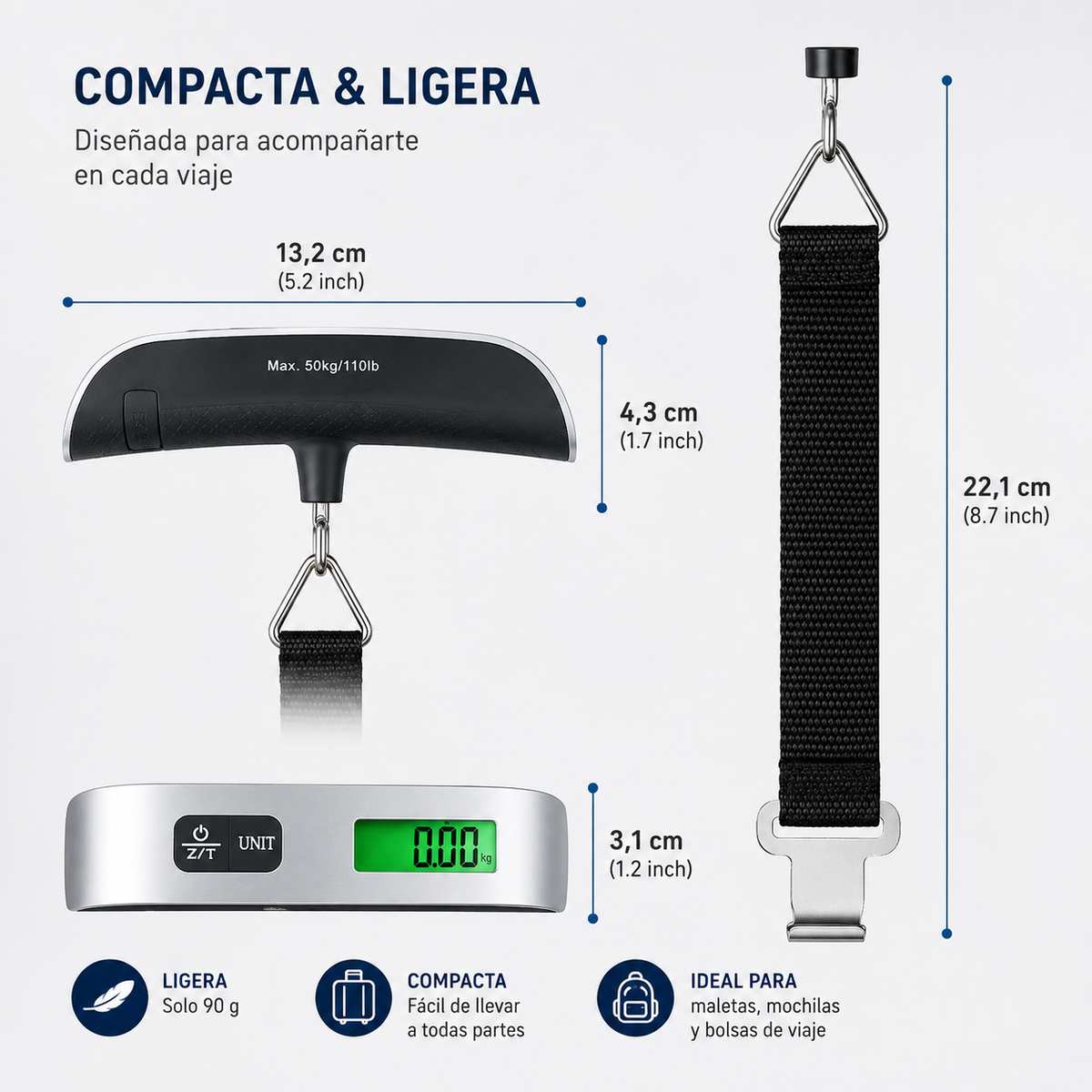 PesaGo™ – Báscula Digital de Viaje